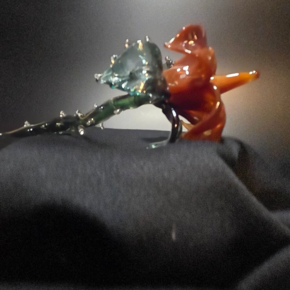 Art Glass Flower Paperweight Style